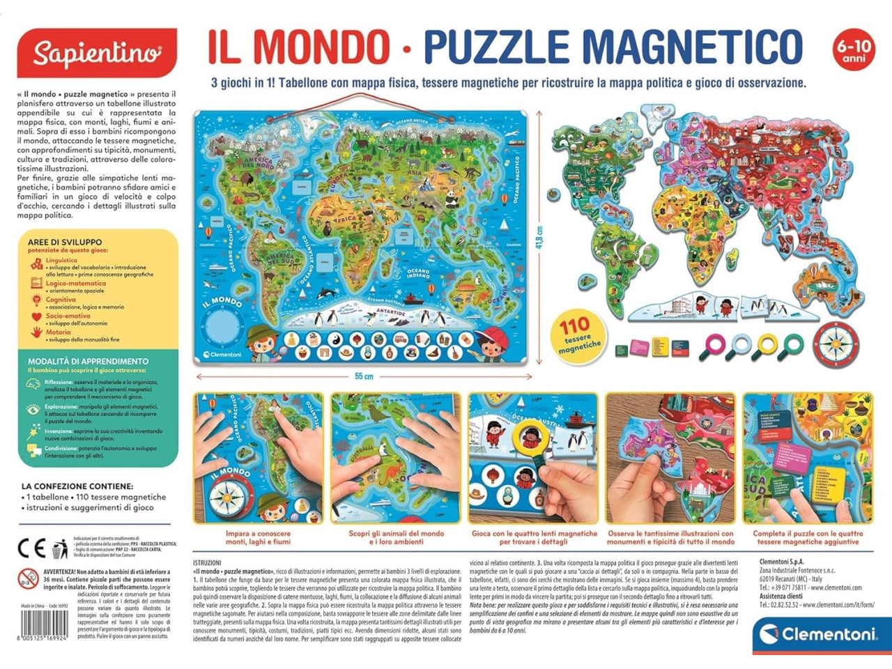 Sapientino Il mondo puzzle magnetico