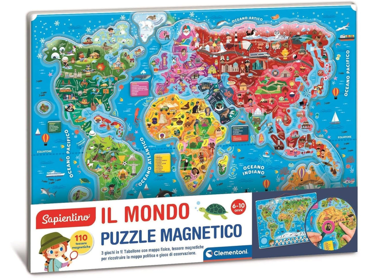 Sapientino Il mondo puzzle magnetico