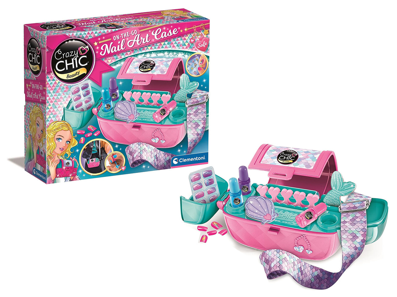 Crazy chic borsa nail art case