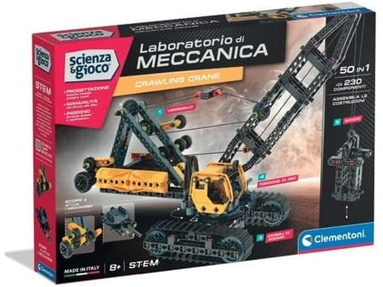 Clementoni Laboratorio meccanica gru cingolata