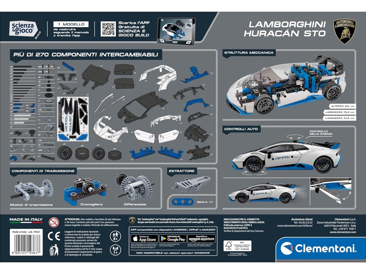 Clementoni laboratorio meccanica Lamborghini Huracan