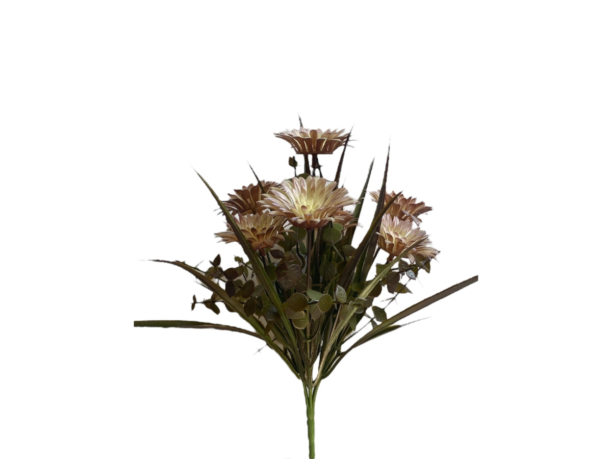Ramo papavero 70cm fiori con bocciolo arancio