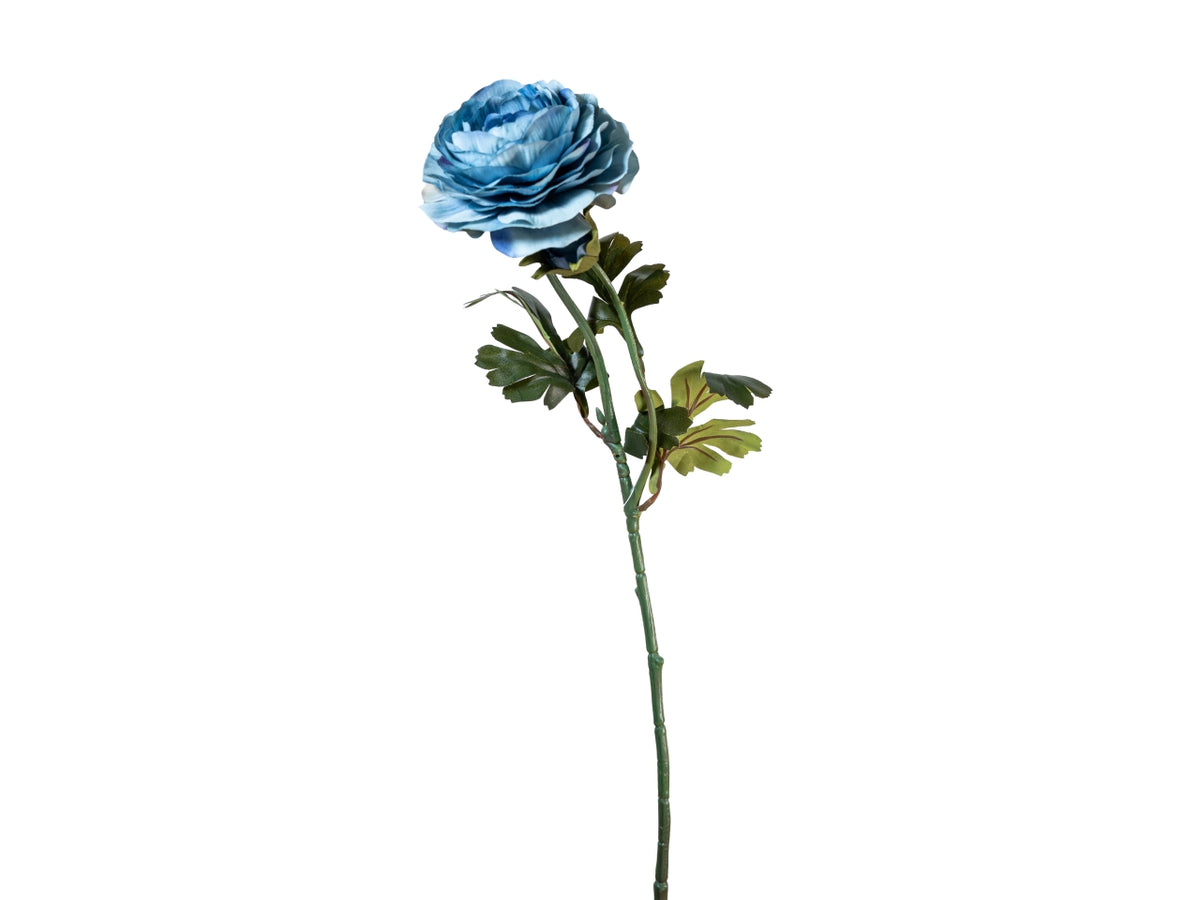 Ramo ranuncolo 60cm con bocciolo blu