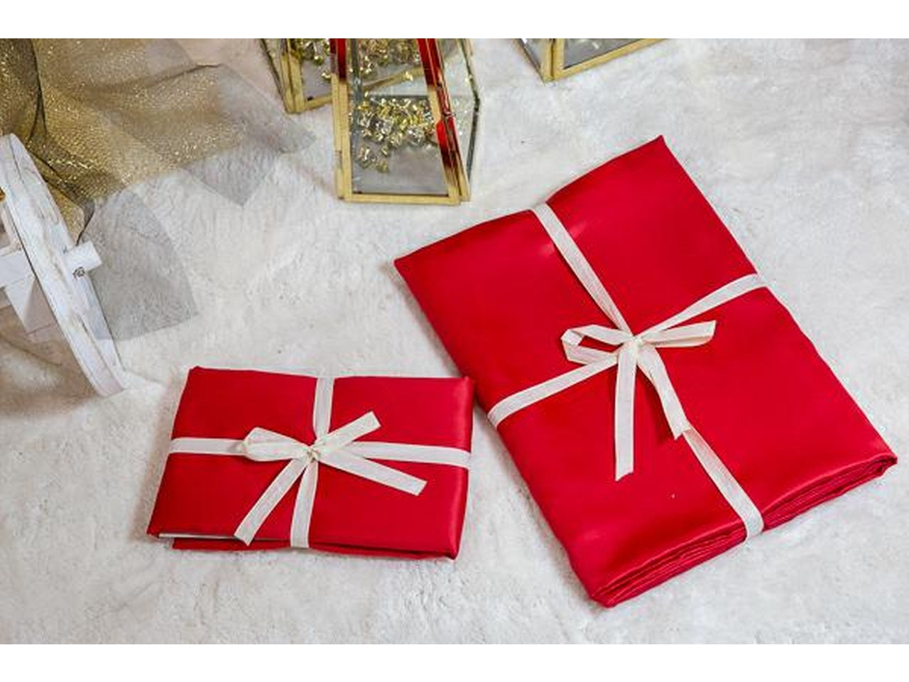 Tovaglia in raso 140x300cm rosso