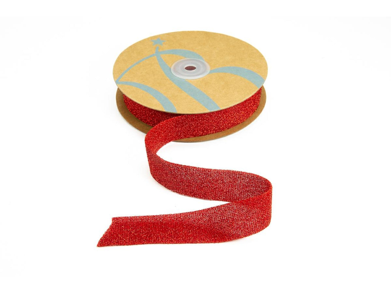 Nastro doppio lamé 25mmx10mt rosso