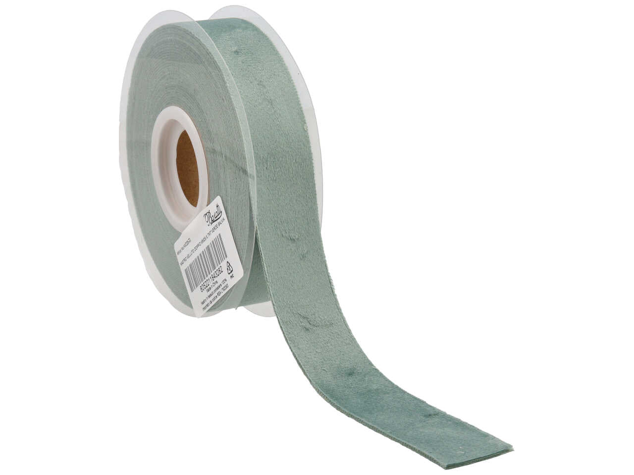 Nastro velluto doppio 25mmx7mt verde salvia
