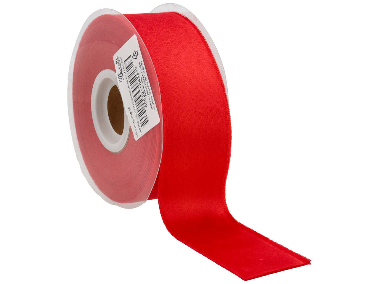 Nastro velluto doppio 40mmx7mt rosso