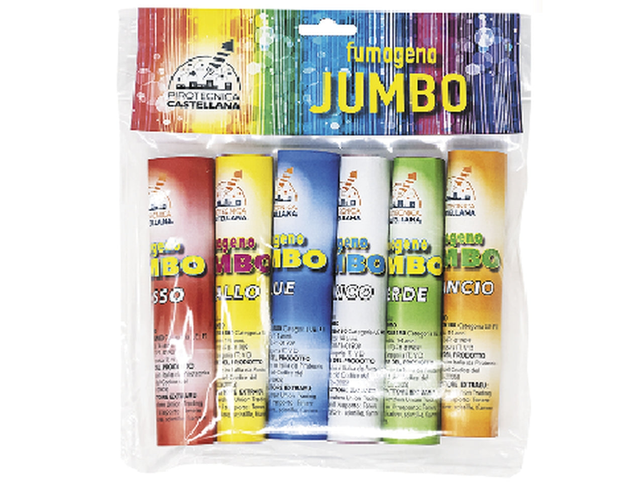 Fumogeni jumbo confezione da 6 pezzi