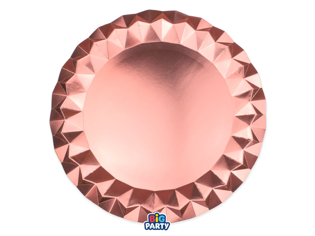 Diamant sottopiatti 32cm in confezione da 6 pezzi rosa gold metal