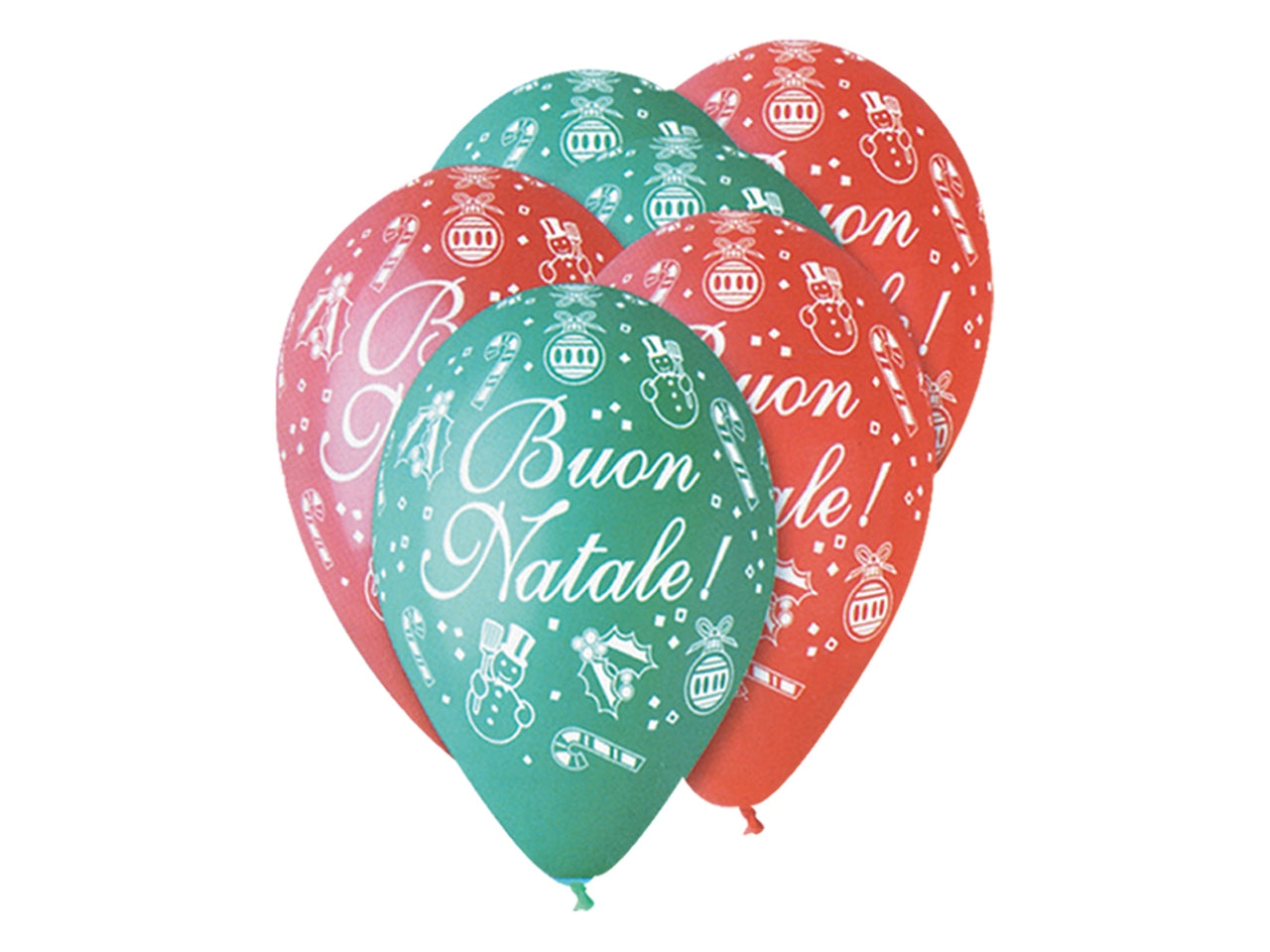 Buon natale palloncini 30cm in confezione da 50 pezzi