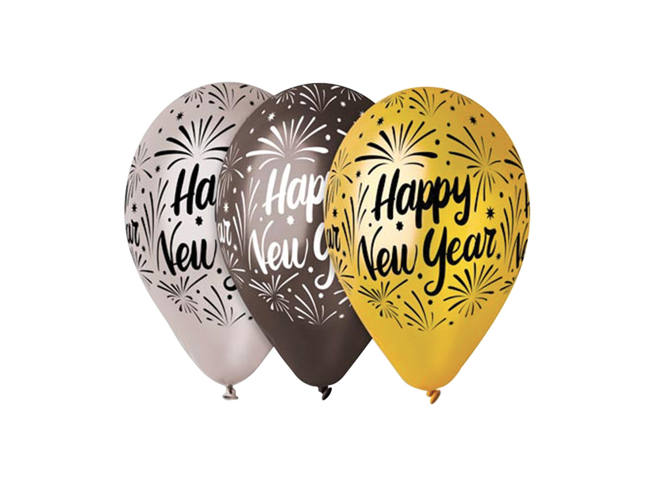 Happy new hear palloncini 33cm in confezione da 50 pezzi