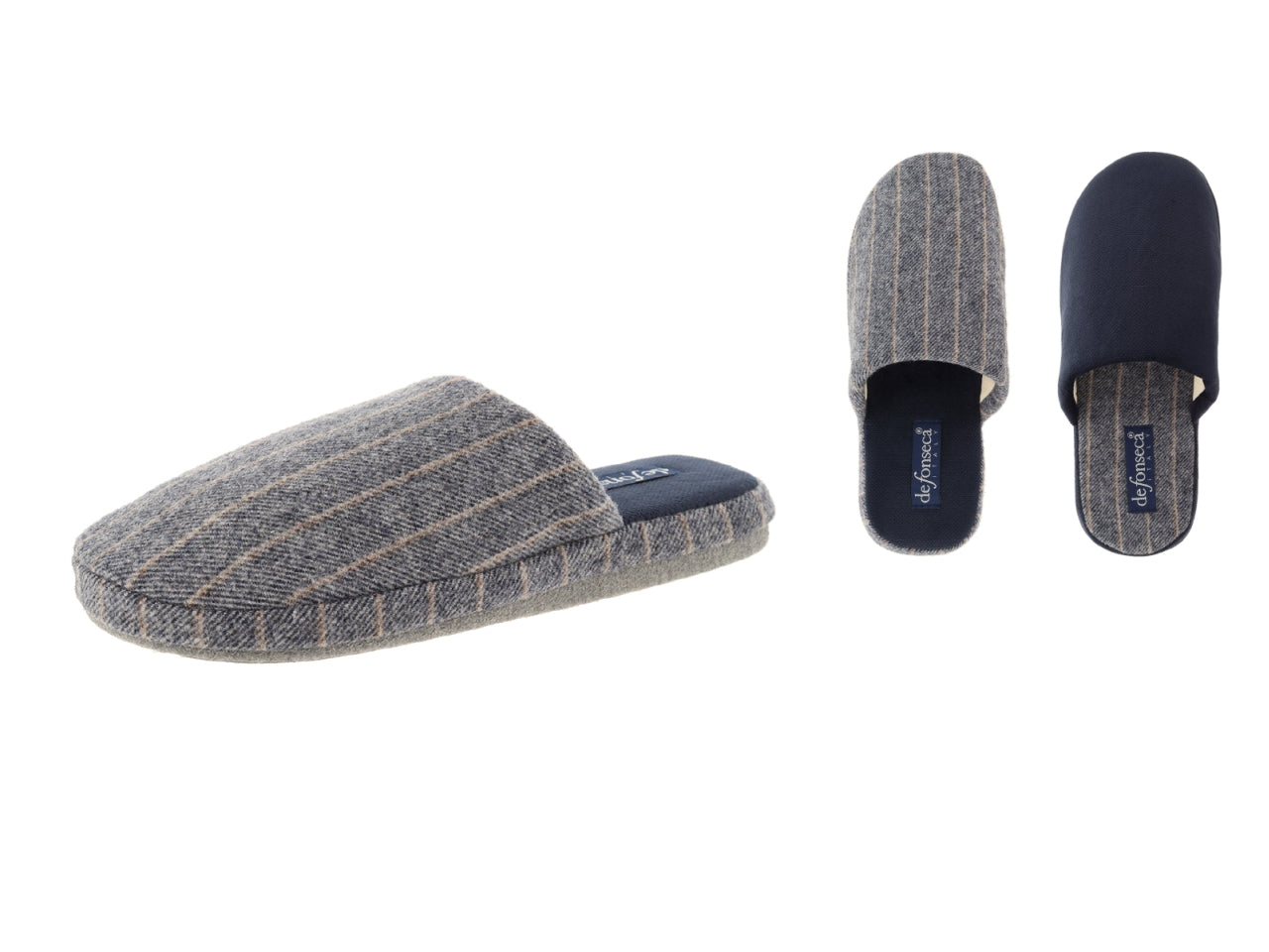 Pantofola uomo taglia 39-47 Roma Top I di colore blu