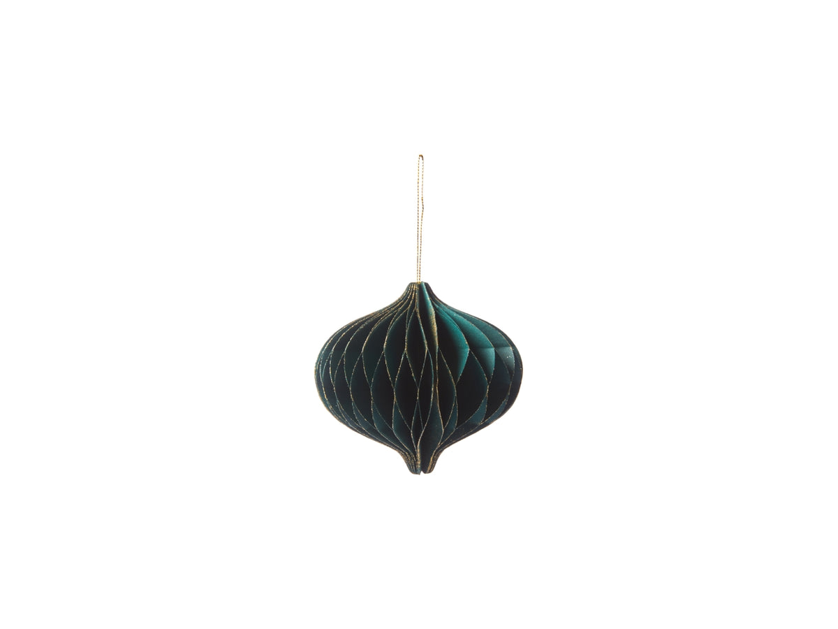 Appendino goccia in carta 10x11cm verde scuro