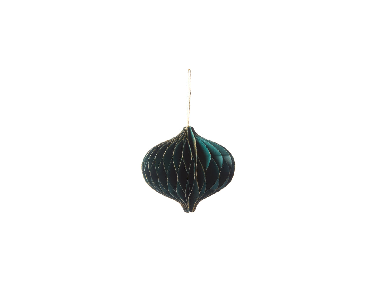 Appendino goccia in carta 10x11cm verde scuro