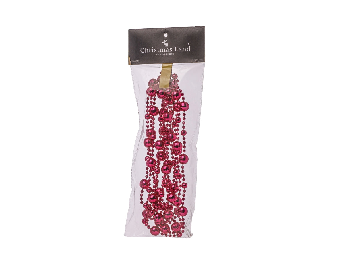 Ghirlanda perle diametro 14mmx2,7mt rosso