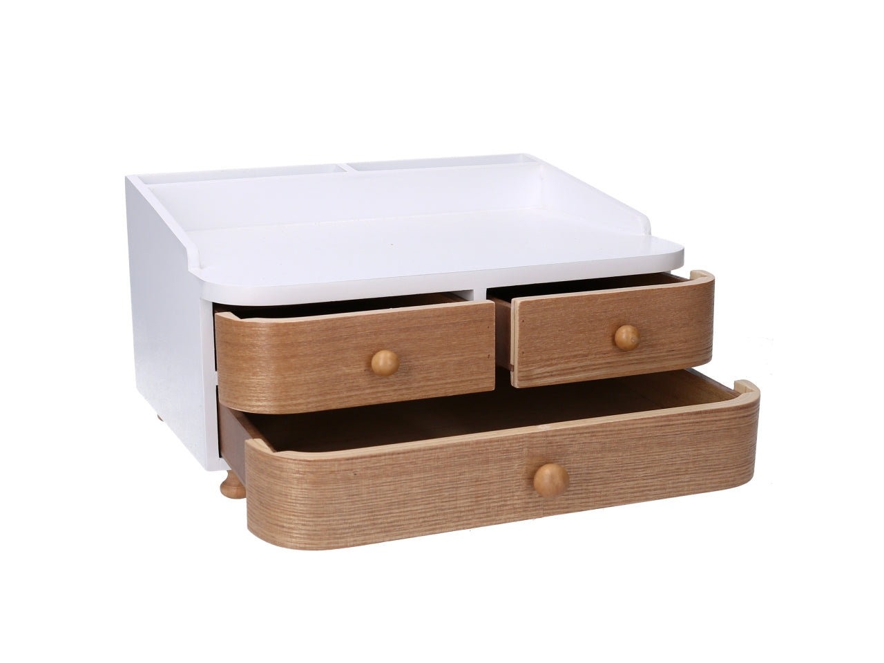 Portagioie in legno marrone 24x20,5xh.13,5cm