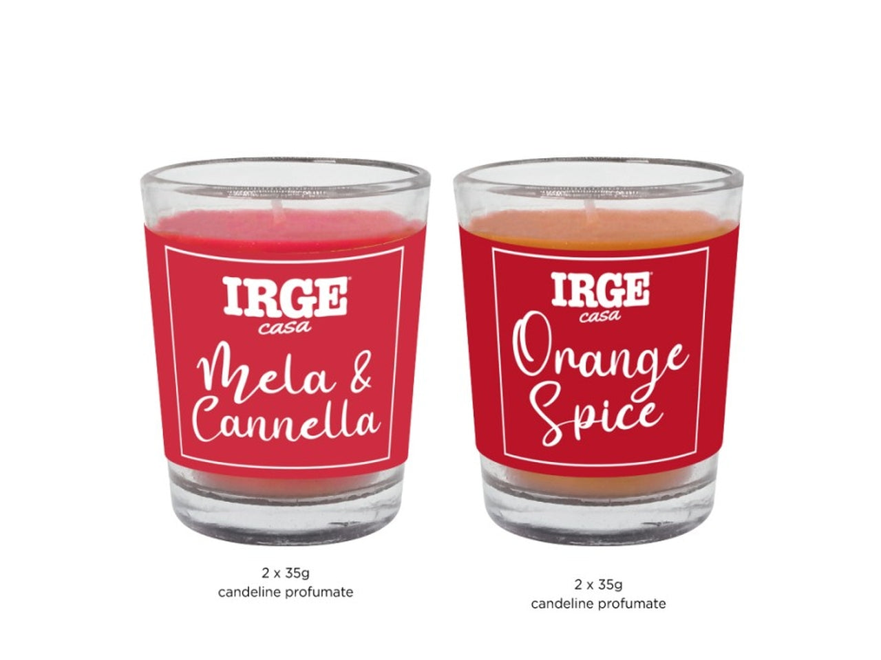 Set 2 candele da 35gr e diffusore con bacchette da 50ml orage spice/mela e cannella