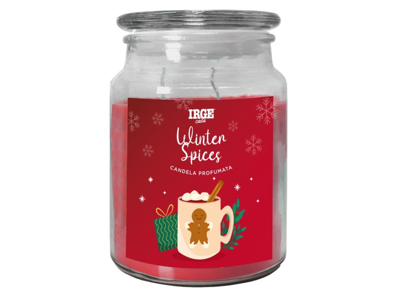 Candela in barattolo di vetro 510gr winter spices