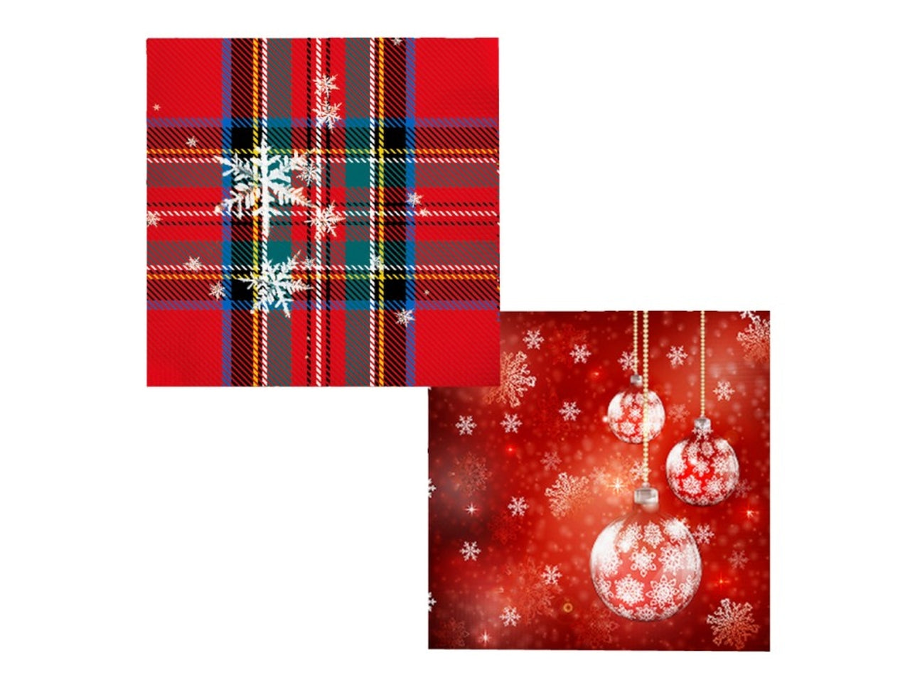 Tovaglioli di carta hollychristmas 33x33cm in confezione da 20 pezzi