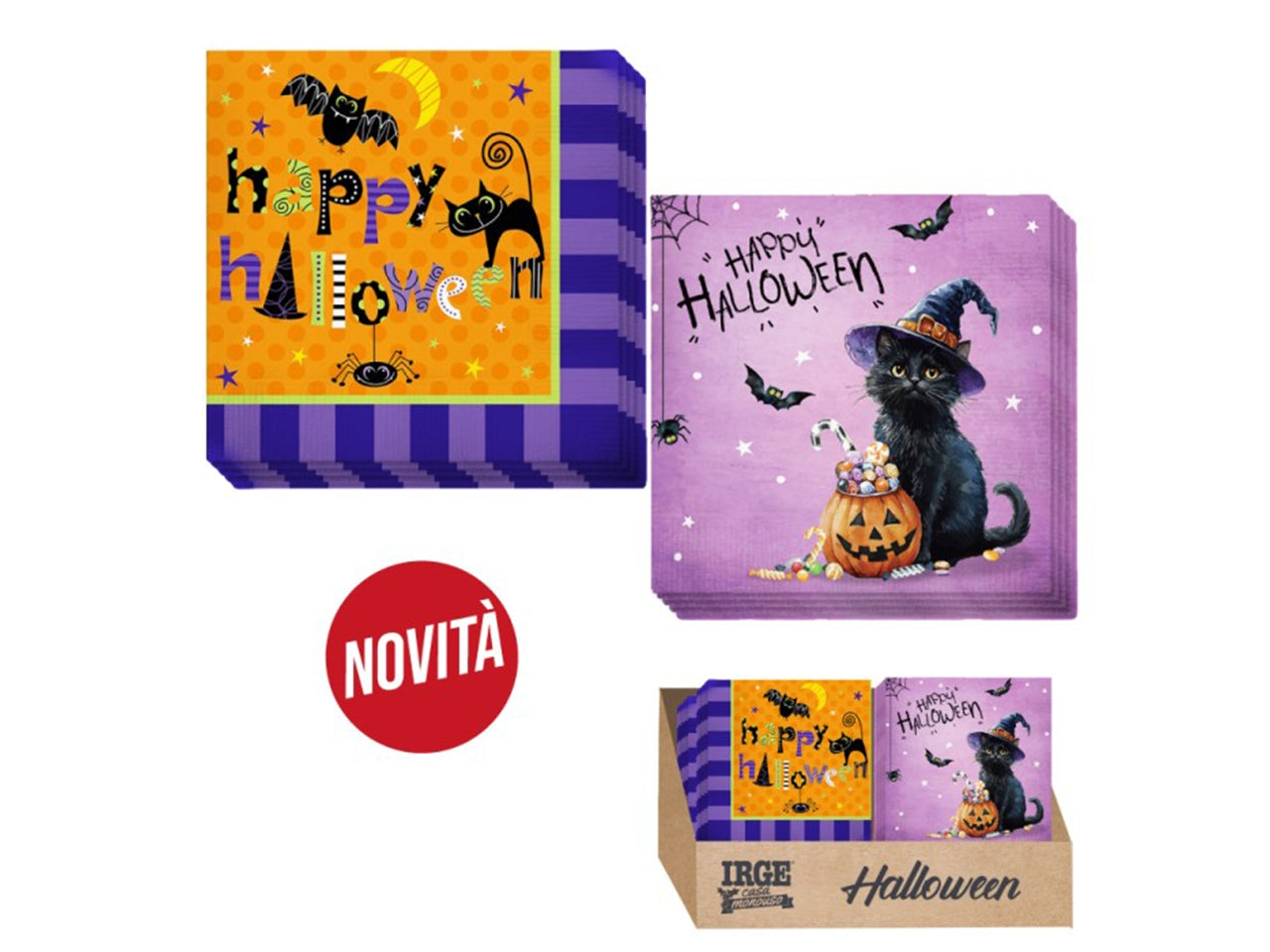Tovaglioli di carta halloween 33x33cm in confezione da 20 pezzi
