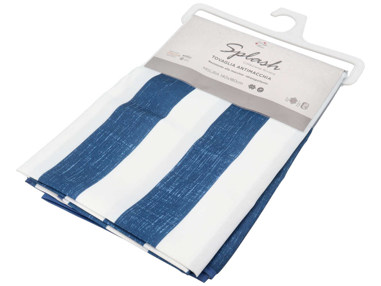 Splash riviera tovaglia antimacchia 140x180cm blu