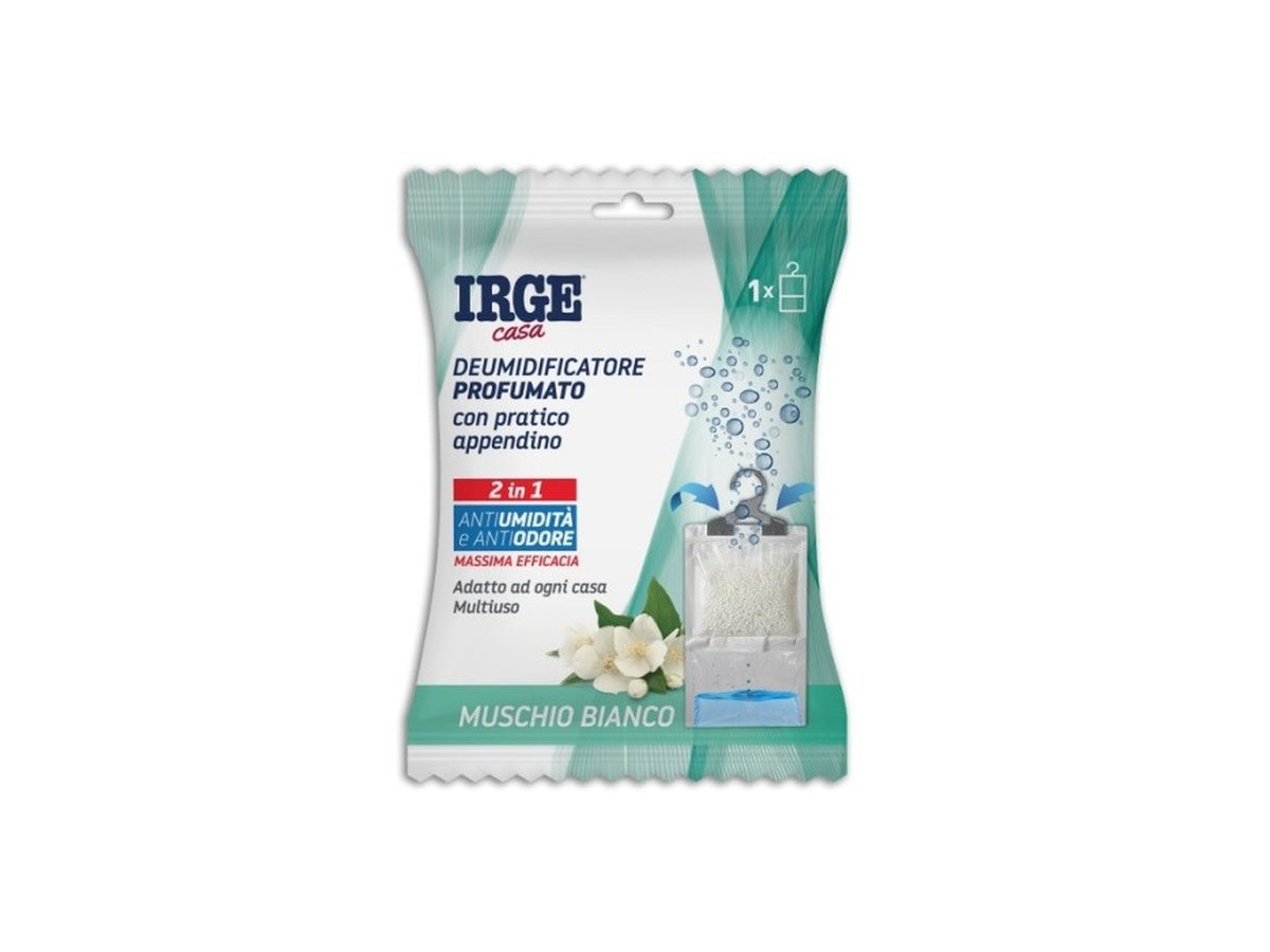 Deumidificatore irge 500ml con appendino fragranza muschio$