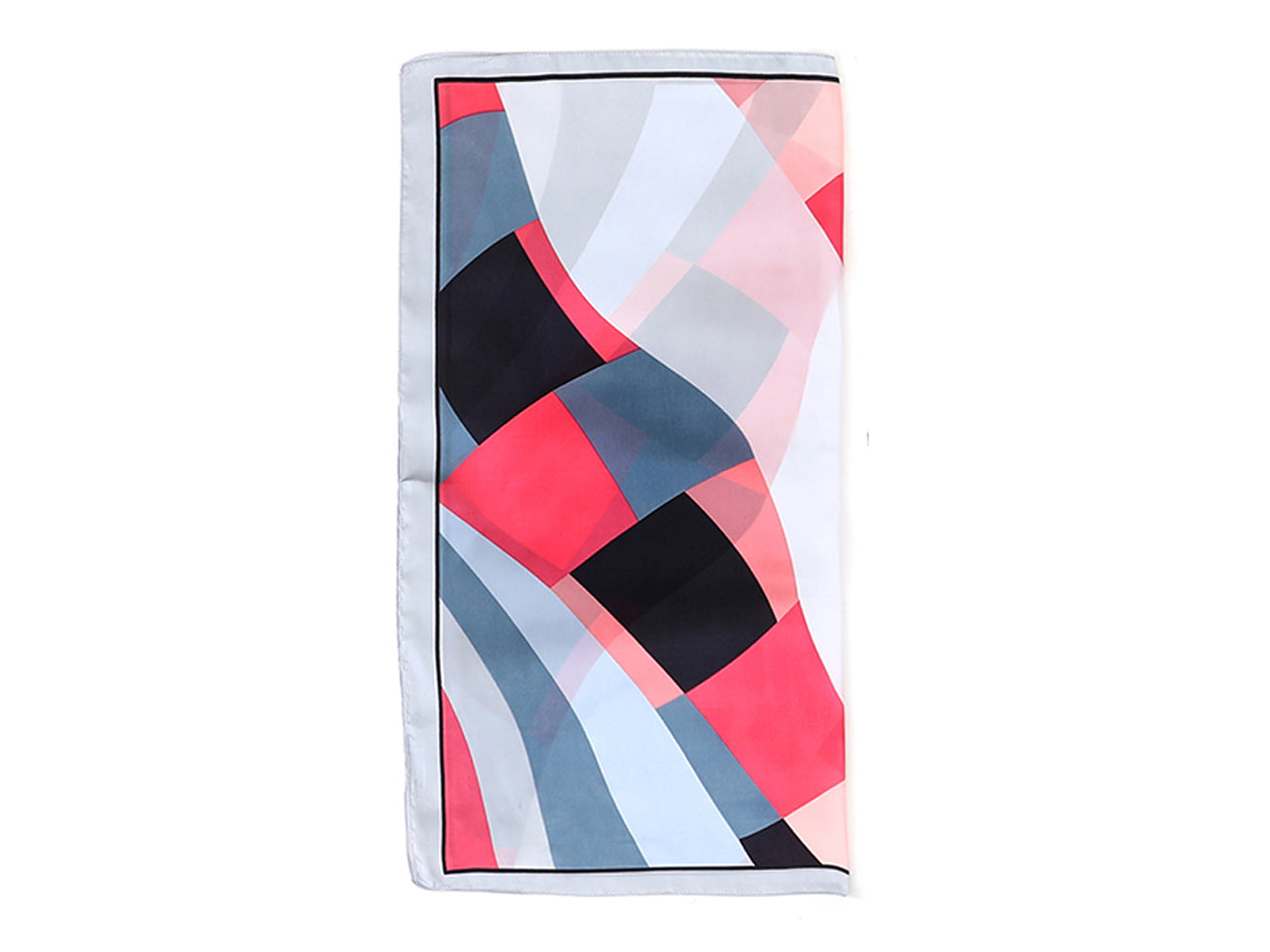 Lumberjack foulard 70x70cm in seta 100% a fantasia con bordino celeste