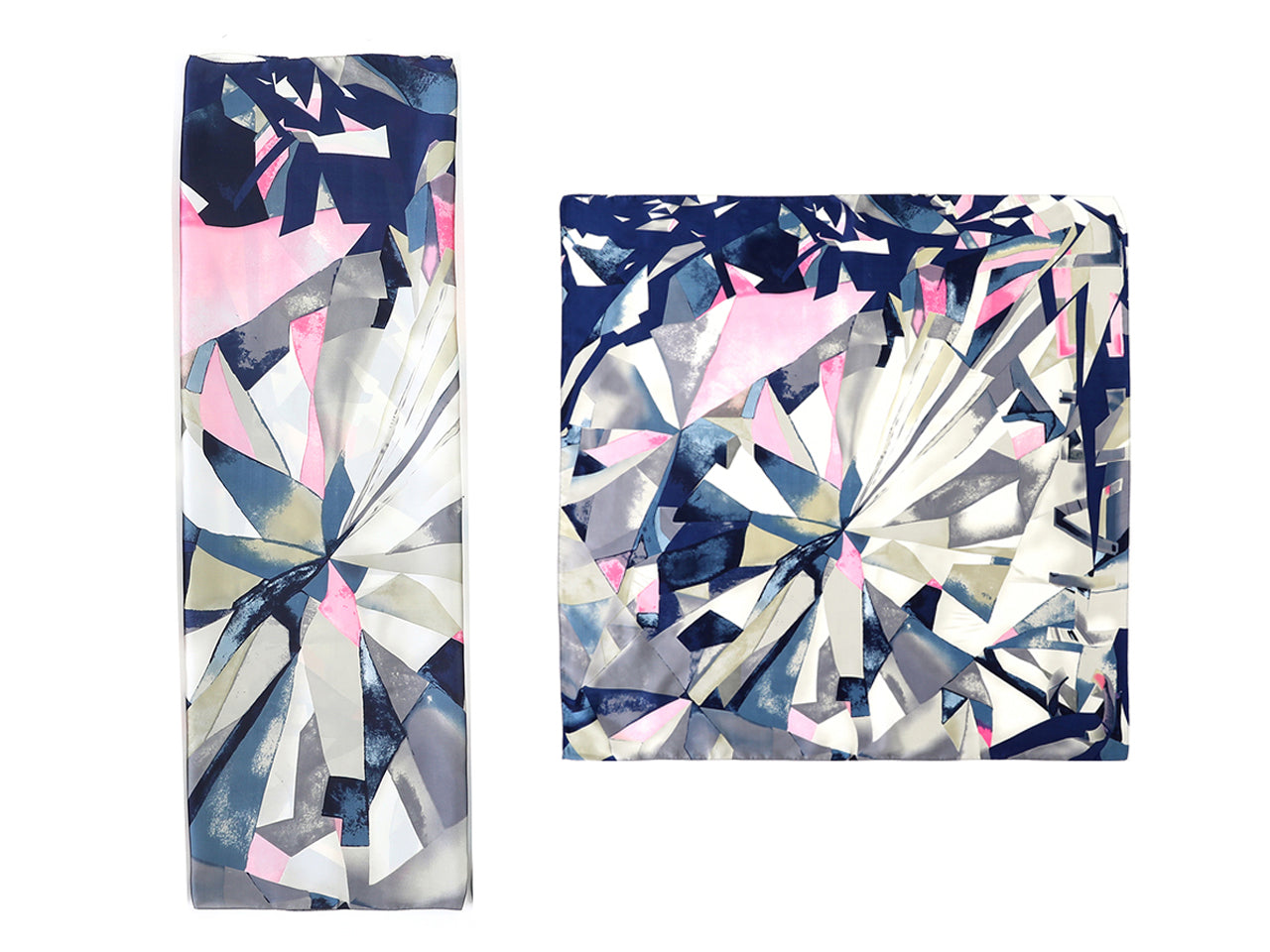 Lumberjack foulard 90x90cm in seta 100% a fantasia base blu