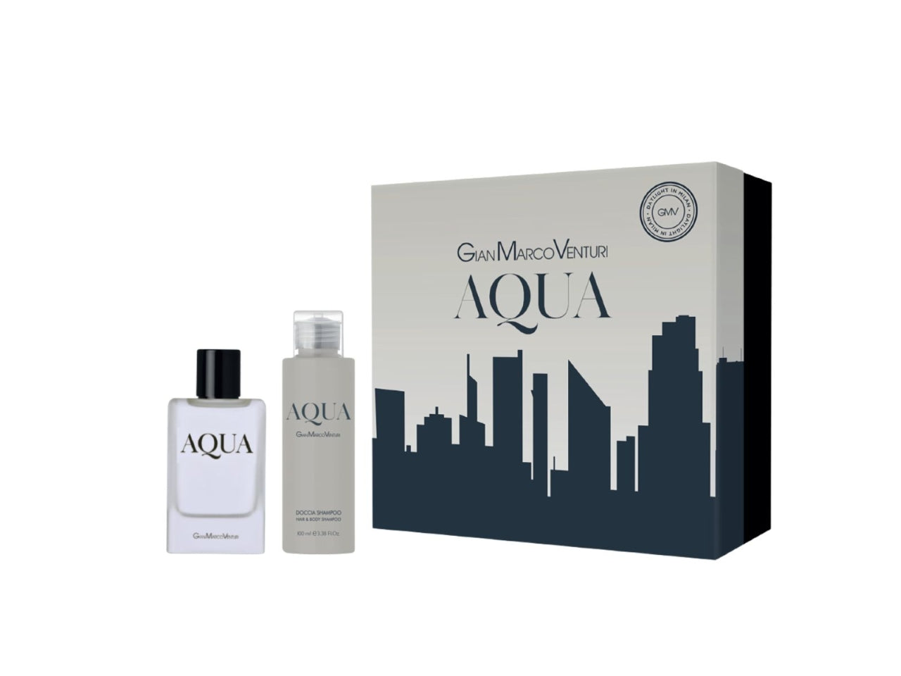 Gian marco venturi aqua scatola con edt 30ml e doccia shampoo