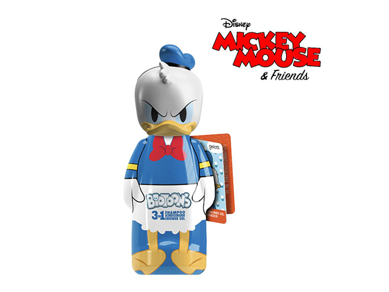 Paperino 3d con ventosa schiuma/shampoo 300ml