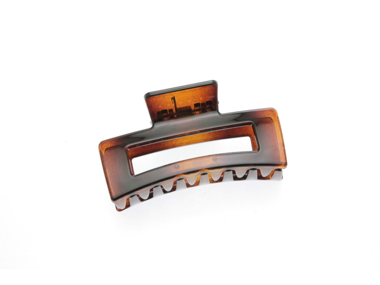 Pinza fibbia grande metal effect