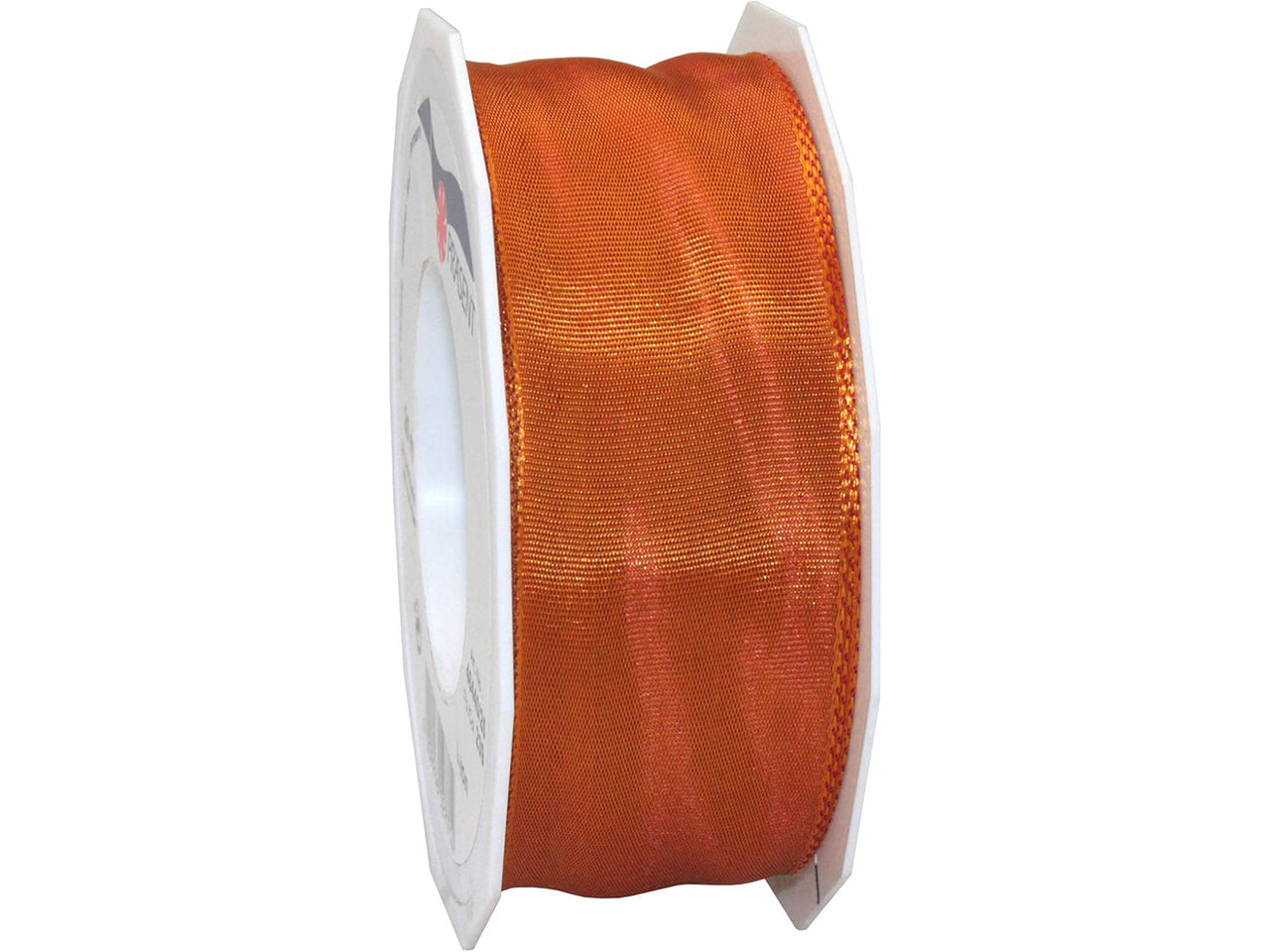 Nastro lyon di seta 4cmx25mt con bordo in filo ambra