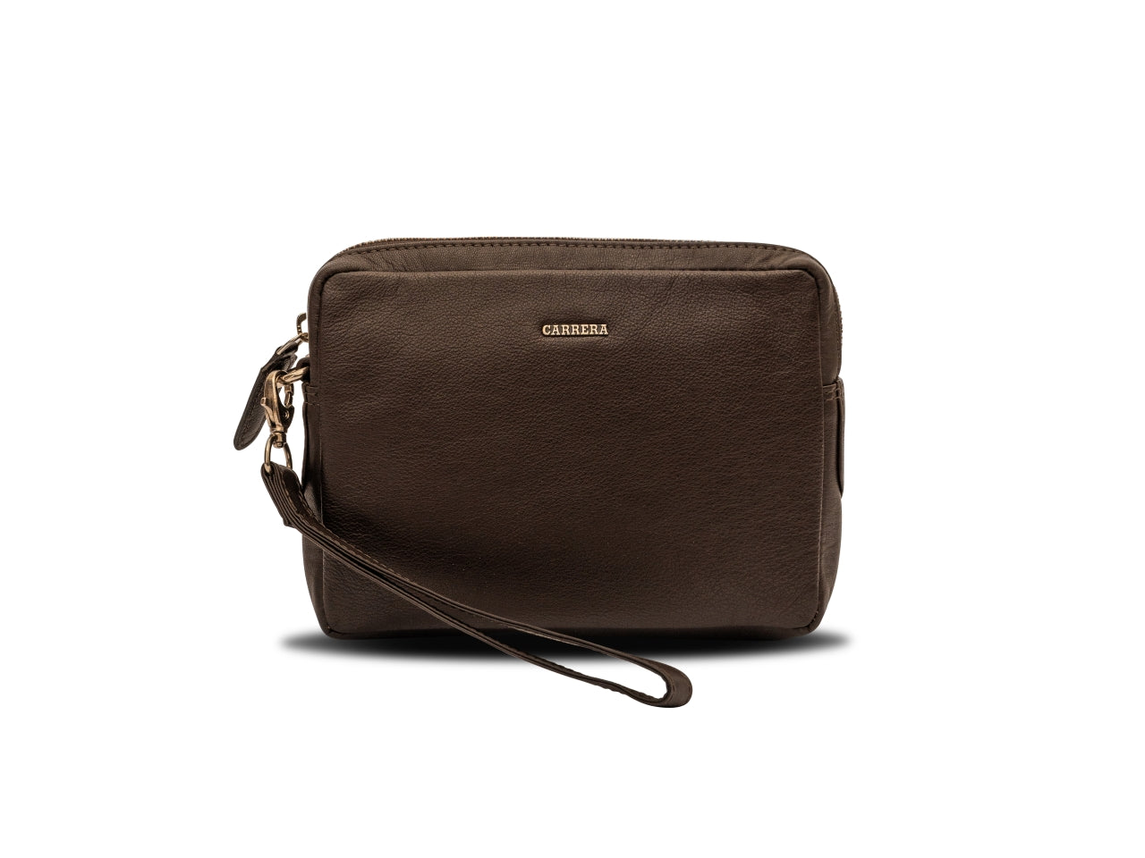 Carrera Berlino pochette in pelle marrone