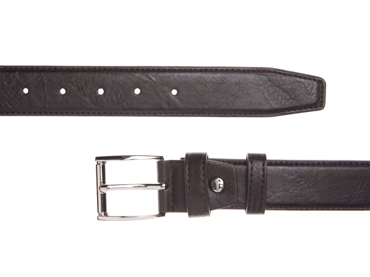 Carrera cintura 3,5cm in similpelle marrone tg.L