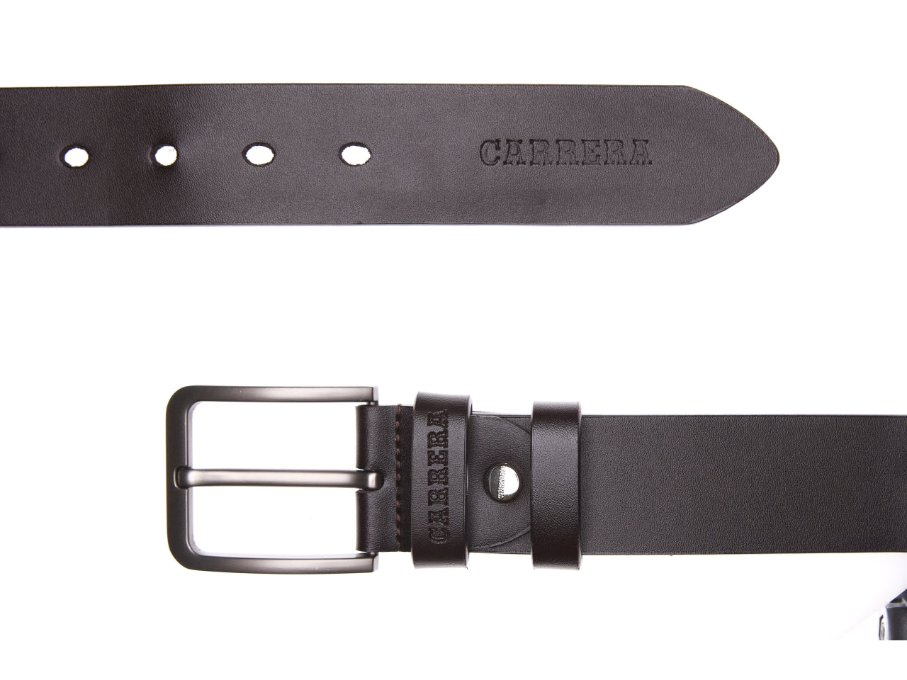 Carrera cintura 4cm in pelle marrone tg.XL