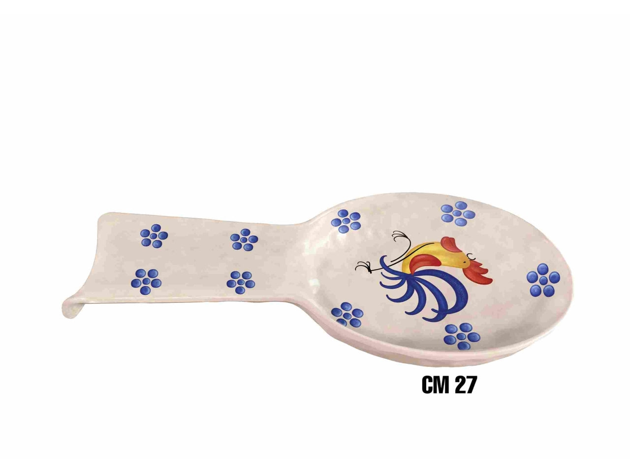 Poggiamestolo 27cm in melamina con decoro gallo