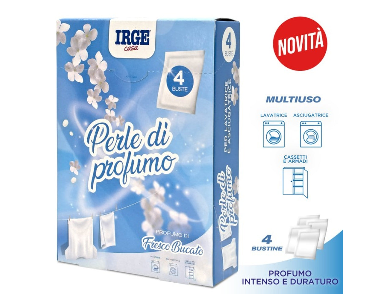 Bustine profumate fresco bucato set da 4 bustine