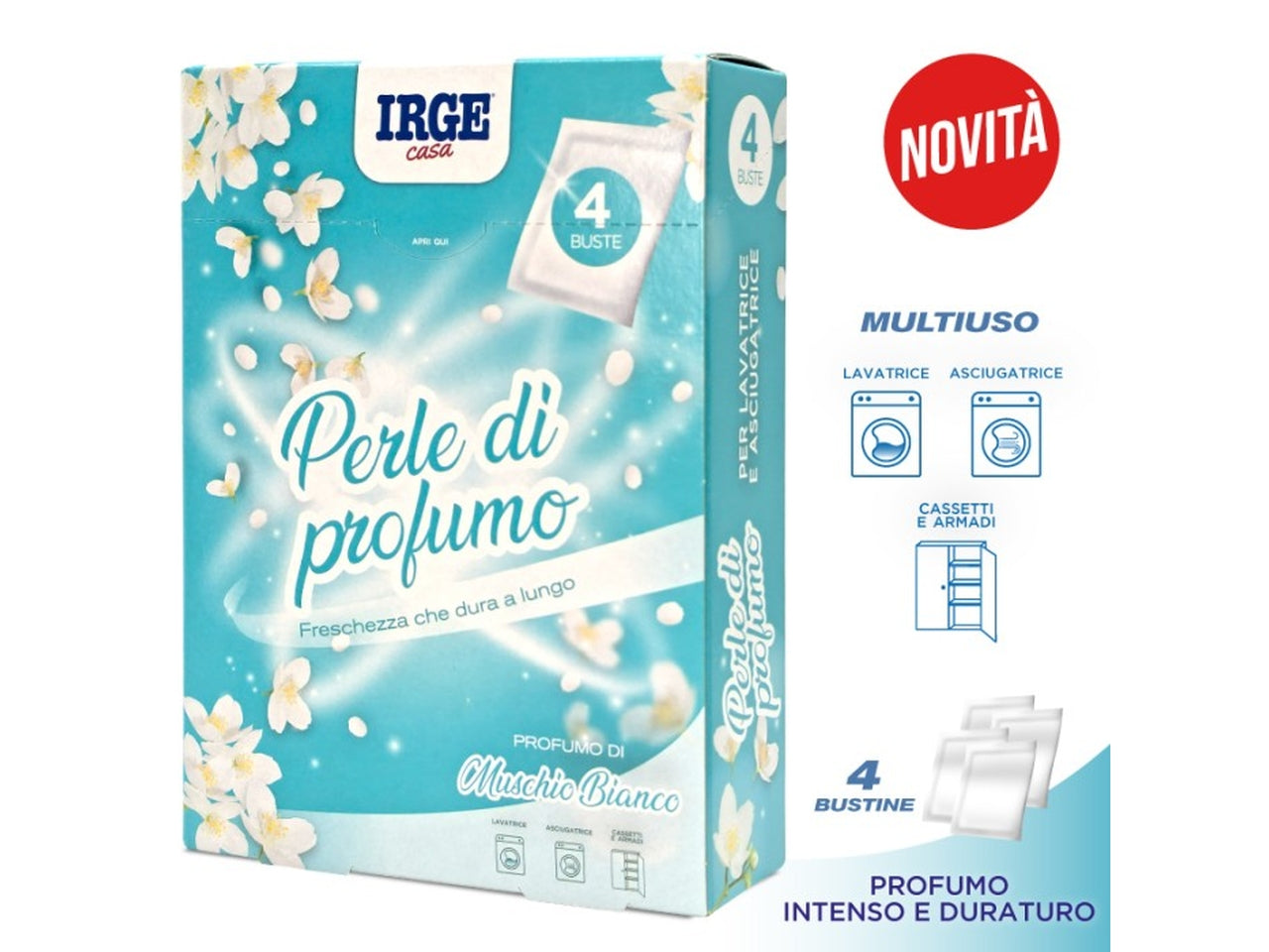 Bustine profumate muschio bianco set da 4 bustine