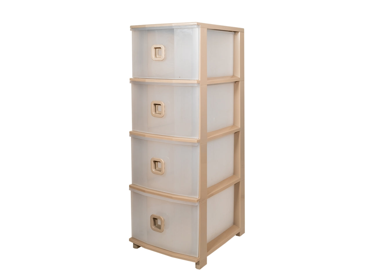 Cassettiera linea Pratika slim plus con 4 cassetti color tortora