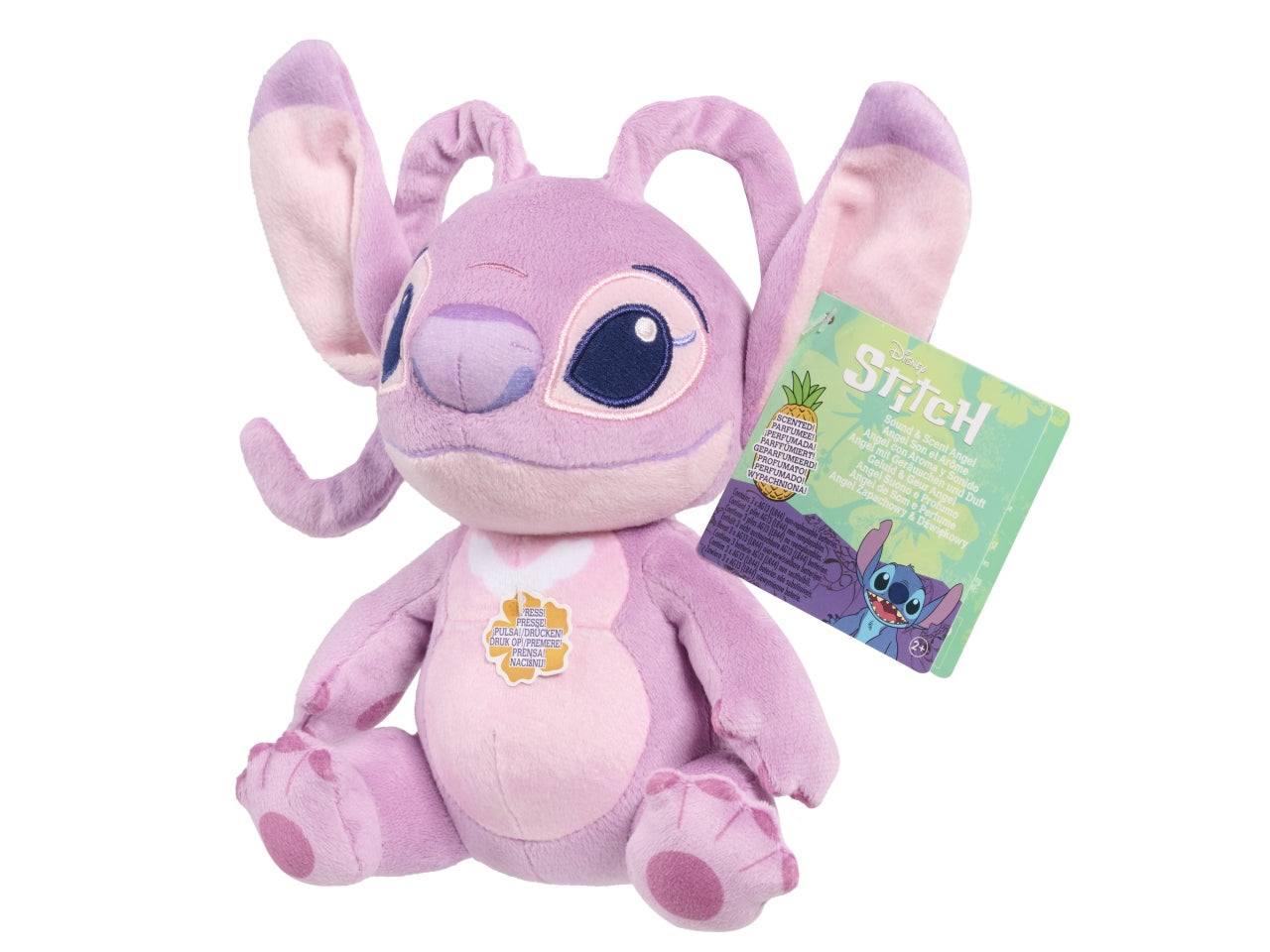 Disney Stitch & Angel, peluche assortiti, profumati e musicali, altezza 15cm