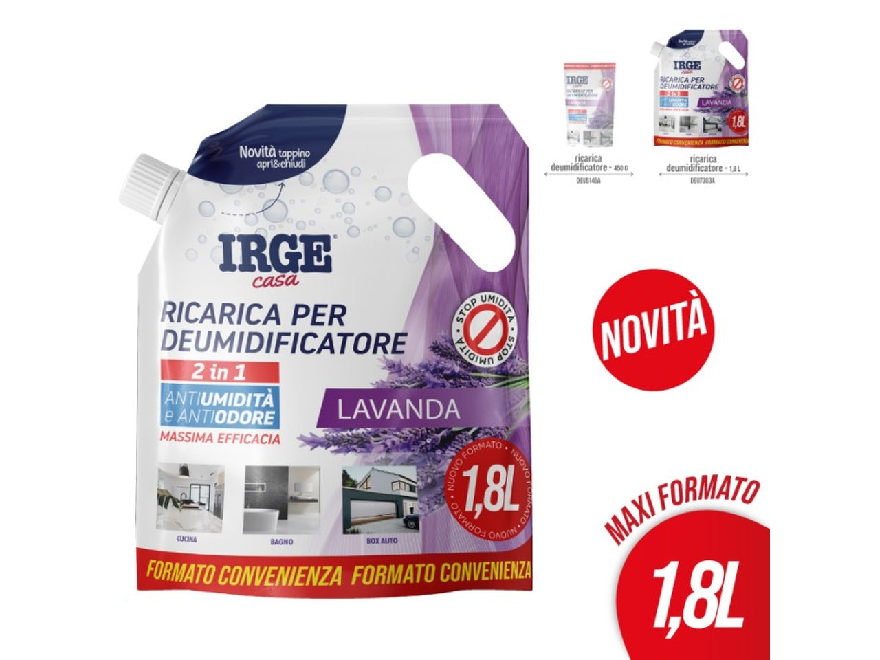 Ricarica deumidificatore 1,8l lavanda