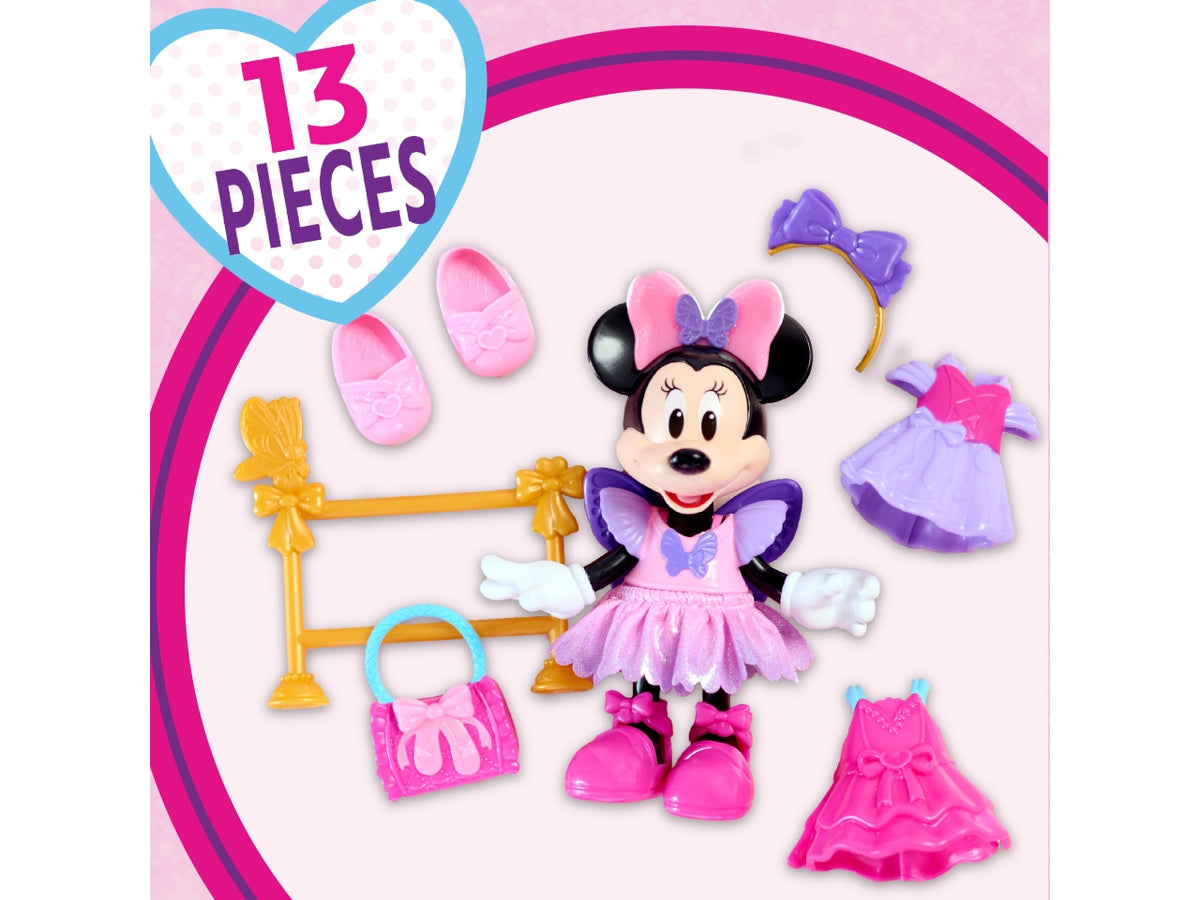 Minnie Mouse ballerina con borsa rosa e accessori $