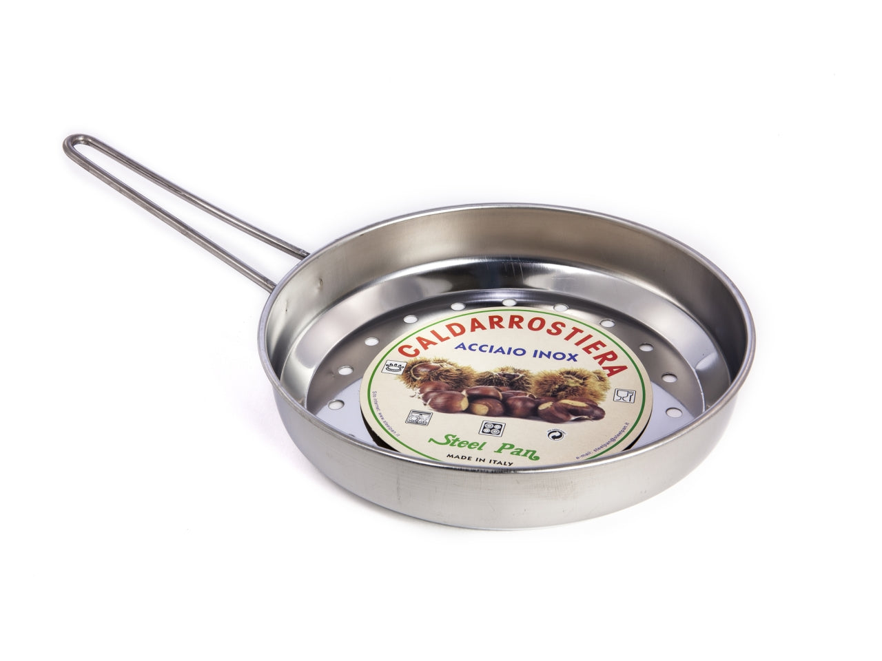 Caldarrostiera 24cm con 1 manico inox