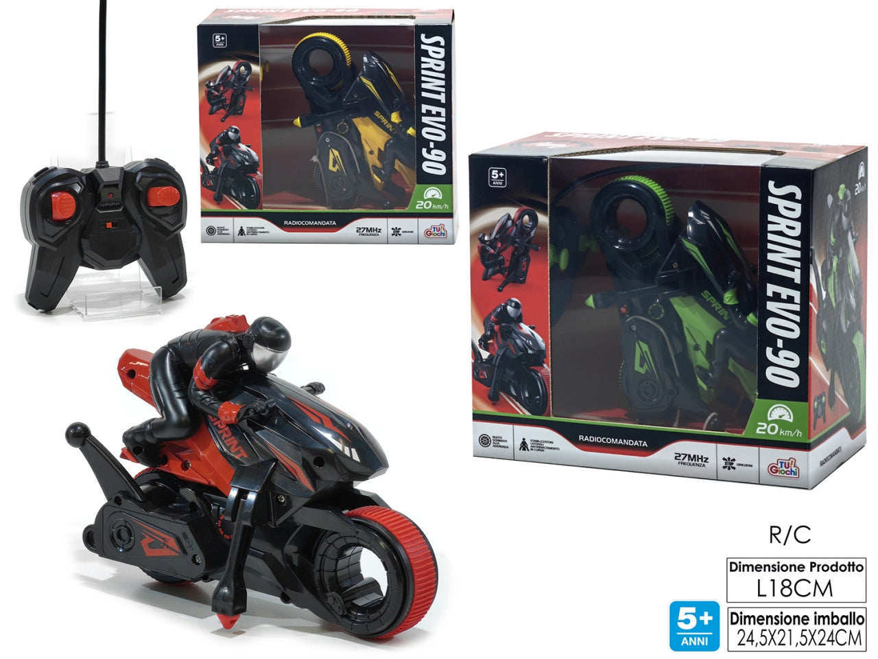 Moto radio comandate 4 funzioni modelli assortiti