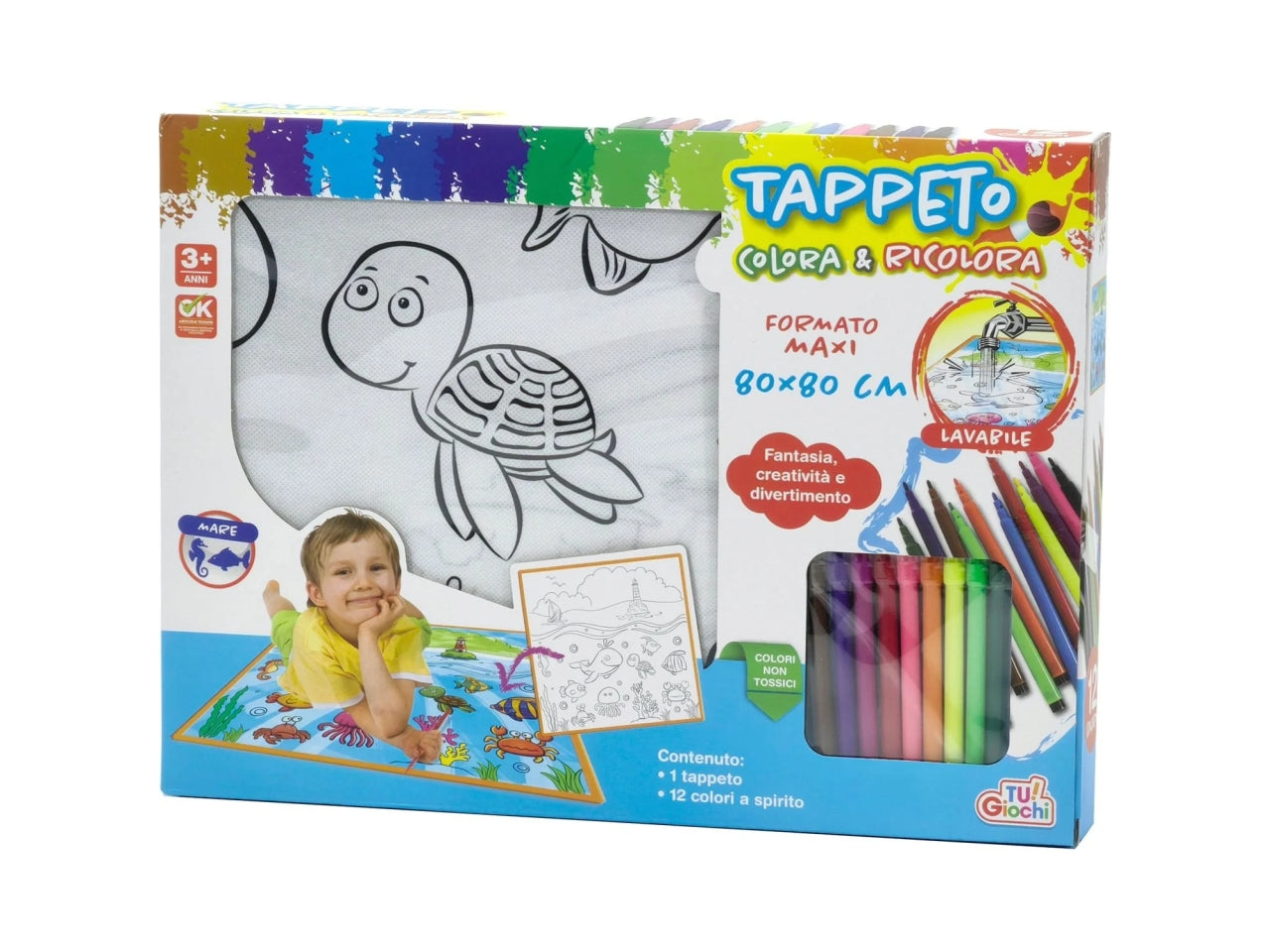 Tappeto colora&ricolora 80x80cm