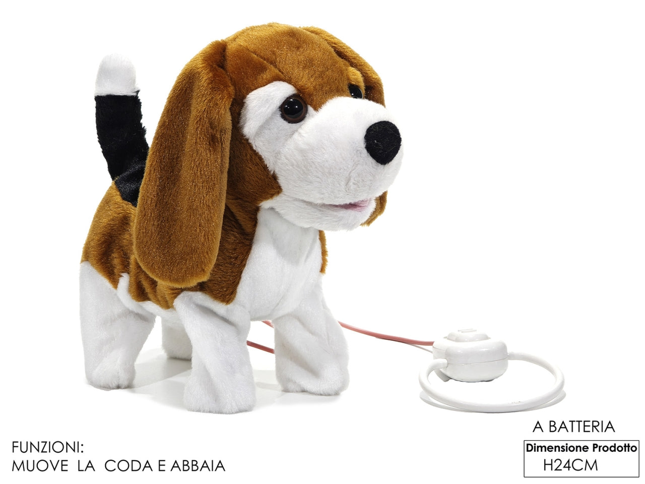 Cane filoguidato a batteria con movimento e suono