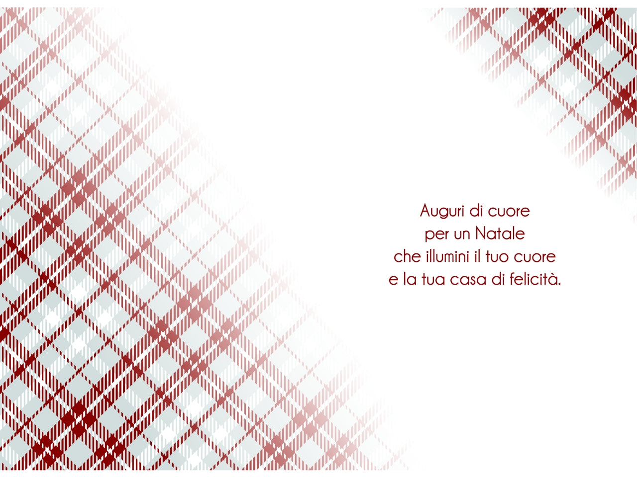 Biglietto buon natale "tartan"