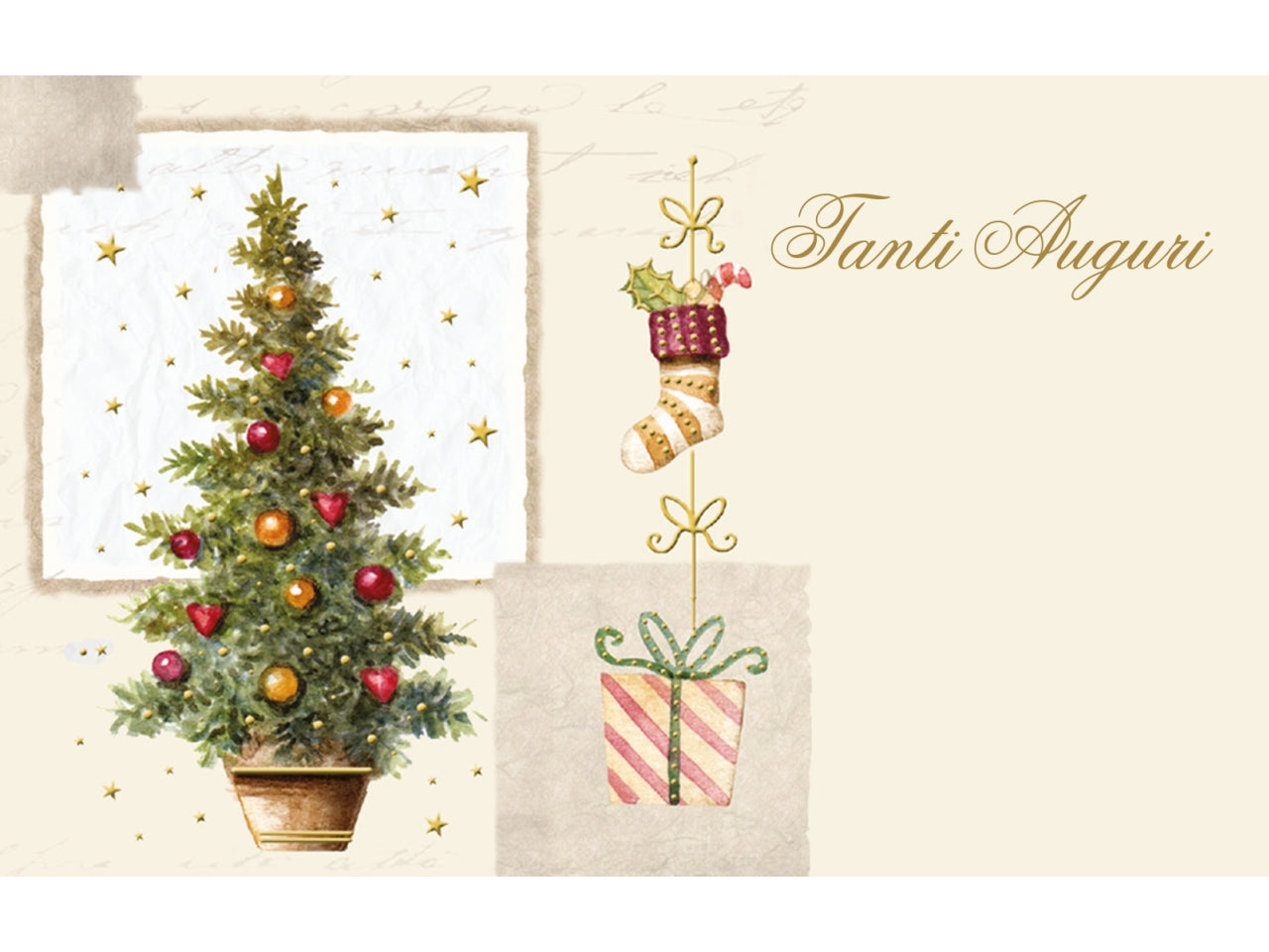 Biglietti buone feste 8,5x13,5cm in confezione da 100 pezzi fantasie assortite