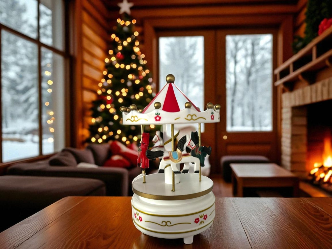 Giostrina carillon oro 11x18cm