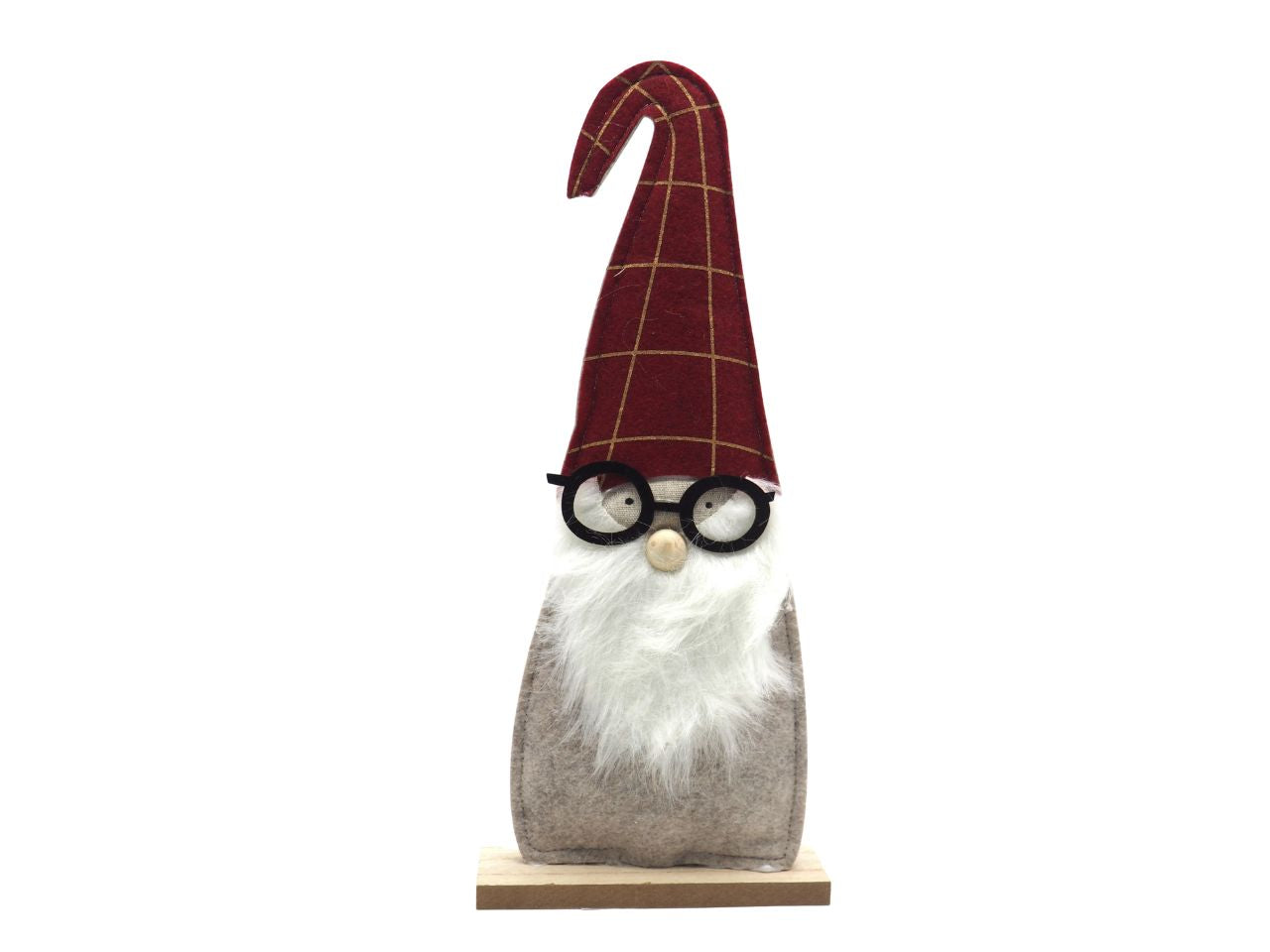 Gnomo in legno con cappello17xh.41cm